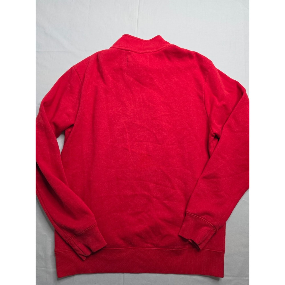 League Miami RedHawks Football Sweatshirt Men's Medium Red Fleece Lined 1/4 Zip - Picture 2 of 7